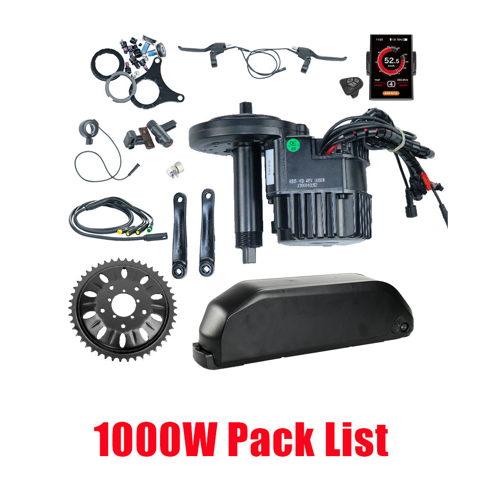 Bafang BBSHD UART 48V 1000W Mid Drive E-Bike Conversion Kit 100mm BB