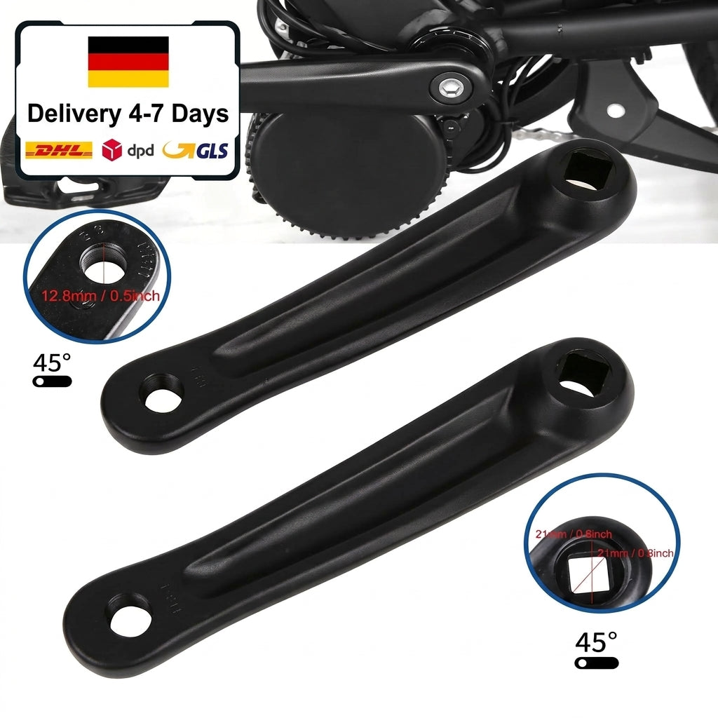 E-Bike Crank Arm Pedal Set 45° Square for BAFANG M300 M400