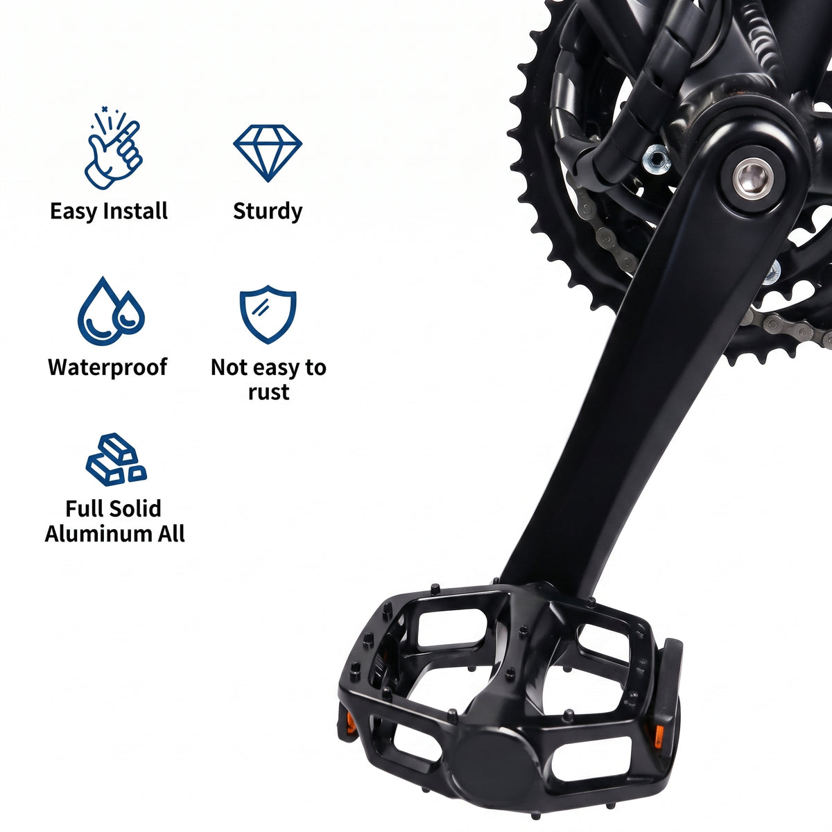 E-Bike Crank Arm Pedal Set 45° Square for BAFANG M300 M400