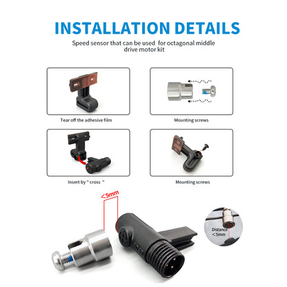 E-Bike Speed Sensor for BAFANG UART Mid Drive Motor with Spoke Magnet