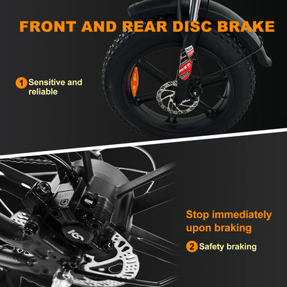 INGIMO 20×4.0 Folding Fat Tire Electric Bike – 48V 20Ah Battery, 250W Motor, 7-Speed