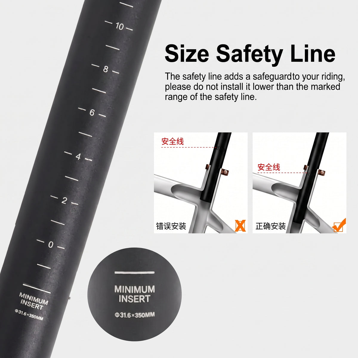 SP-S4 Suspension Seatpost 27.2/30.9/31.6mm 350mm 50mm Travel Adjustable