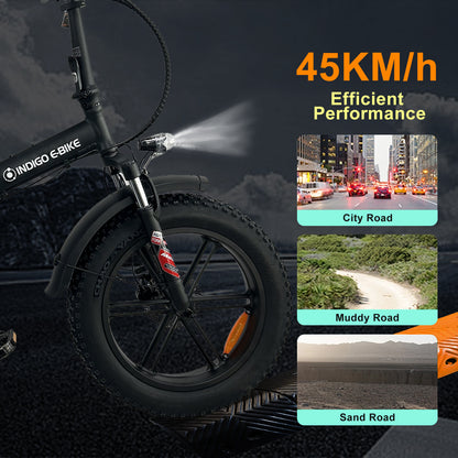 INGIMO 20×4.0 Folding Fat Tire Electric Bike – 48V 20Ah Battery, 250W Motor, 7-Speed