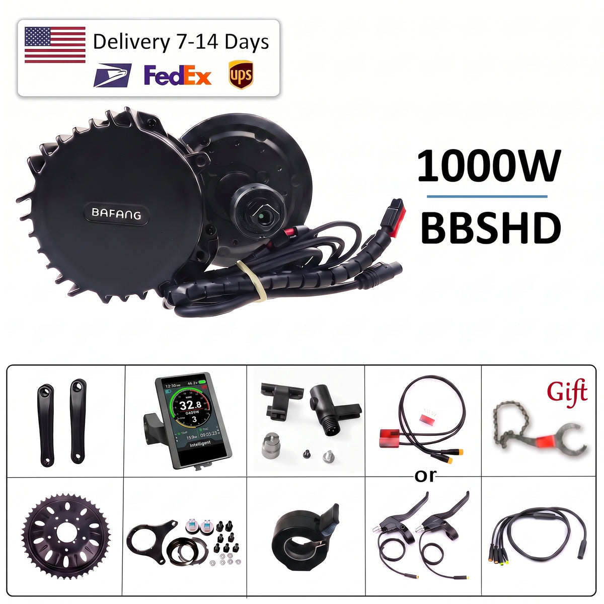 BAFANG BBSHD UART 48V 1000W Kit 850C/C965 120mm BB 42T