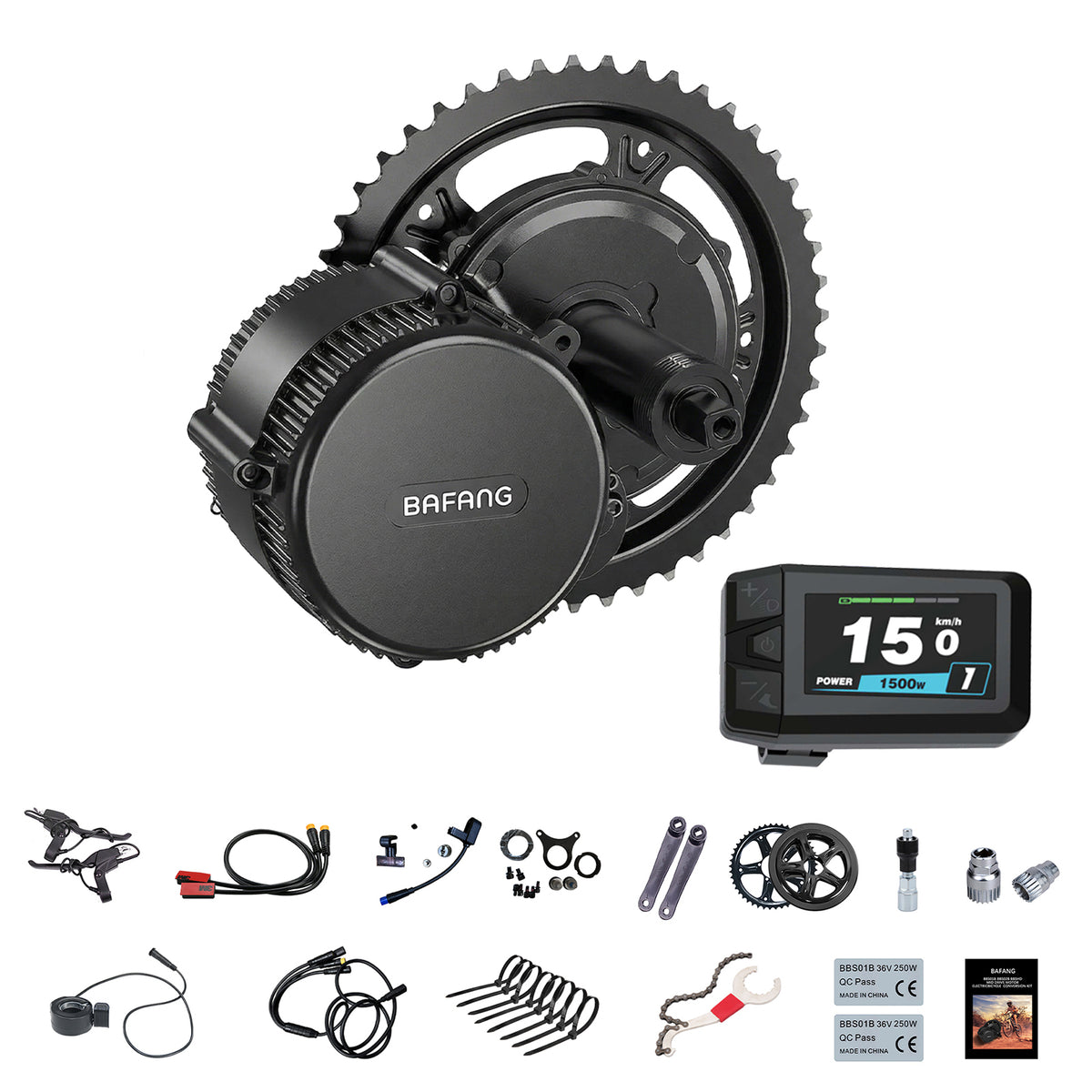 BAFANG CAN Mid Drive Motor Kit 48V 750W Display Brake Throttle