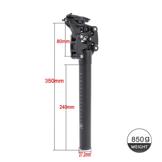 SP-S4 Suspension Seatpost 27.2/30.9/31.6mm 350mm 50mm Travel Adjustable