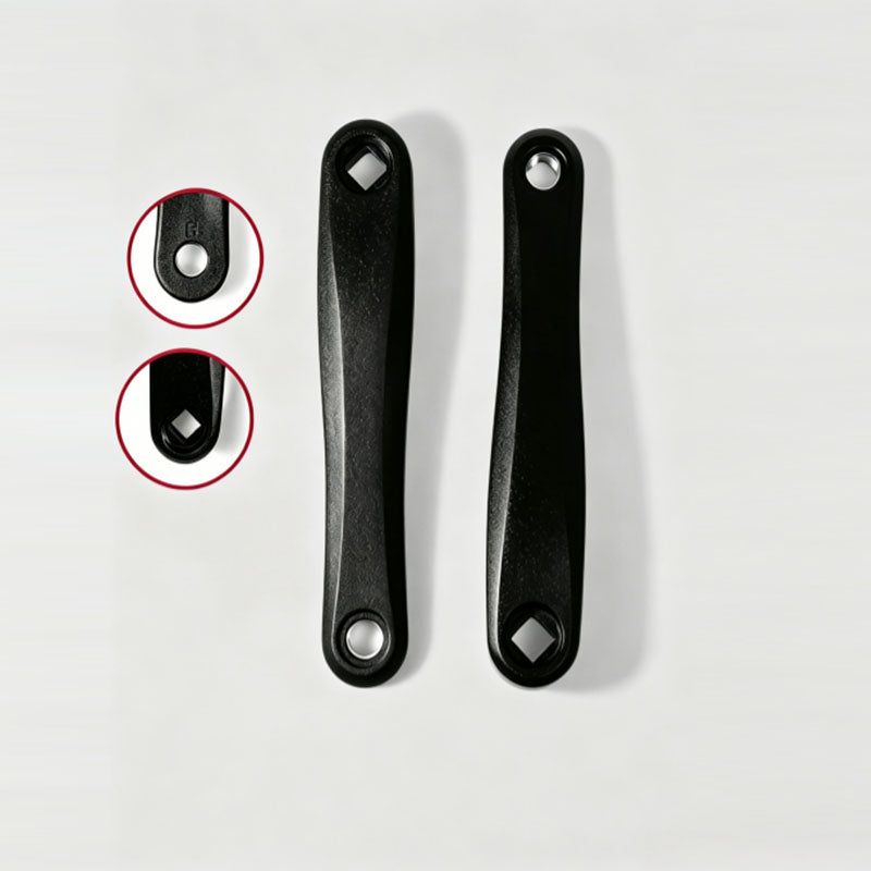 E-Bike Crank Arm Set + Flat Pedals | AC-08 Aluminum Alloy Cranks Compatible with Bafang, Shimano, Yamaha, Panasonic Mid Drive Motors