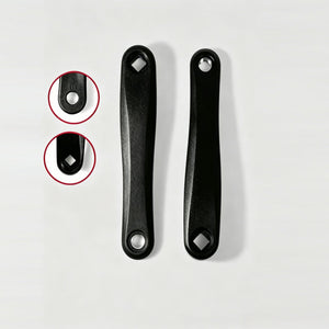 E-Bike Crank Arm Set + Flat Pedals | AC-08 Aluminum Alloy Cranks Compatible with Bafang, Shimano, Yamaha, Panasonic Mid Drive Motors