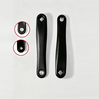 E-Bike Crank Arm Set + Flat Pedals | AC-08 Aluminum Alloy Cranks Compatible with Bafang, Shimano, Yamaha, Panasonic Mid Drive Motors