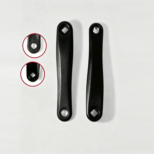 E-Bike Crank Arm Set + Flat Pedals | AC-08 Aluminum Alloy Cranks Compatible with Bafang, Shimano, Yamaha, Panasonic Mid Drive Motors
