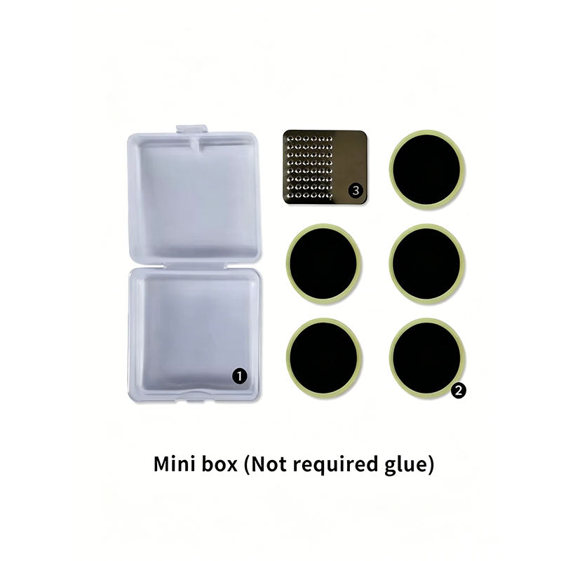 Portable Bicycle Inner Tube Patch Repair Kit | Bike Tire Levers + Patches + Rubber Cement Set