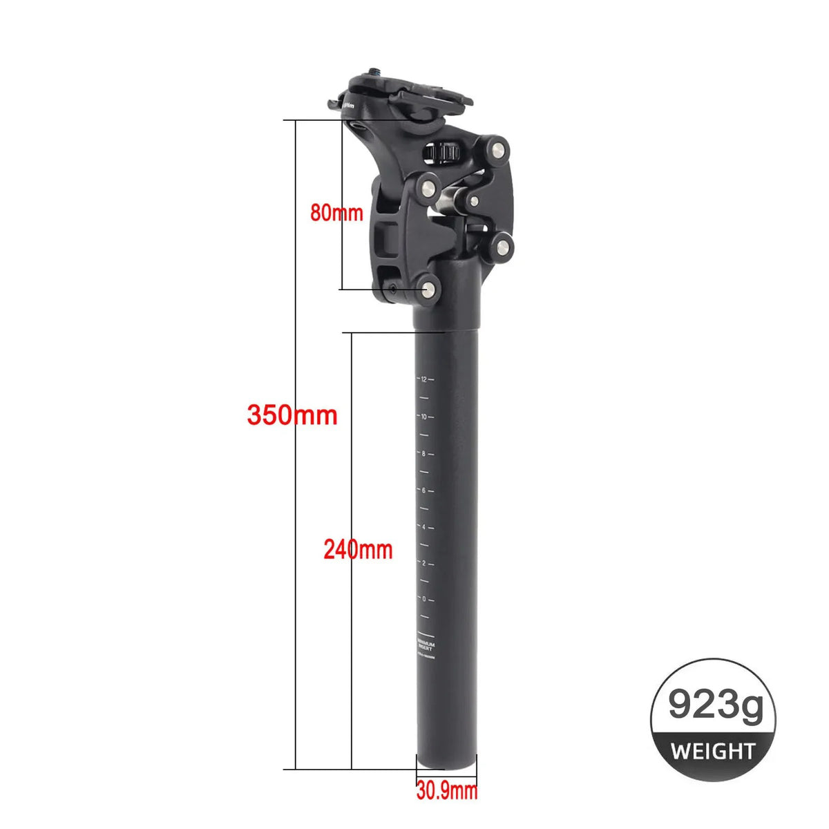 SP-S4 Suspension Seatpost 27.2/30.9/31.6mm 350mm 50mm Travel Adjustable
