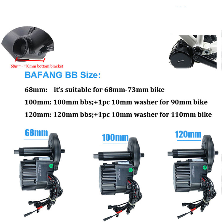 BAFANG UART 48V 750W Mid Drive Motor 68mm Bottom Bracket E-Bike