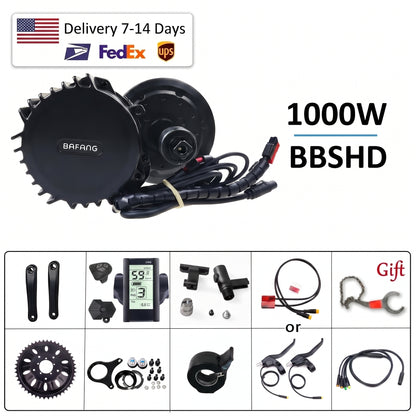BAFANG 52V 1000W BBSHD UART Mid Drive Motor Kit with C965 Display