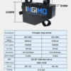 INGIMO triangle bag series lithium ebike battery specification sheet for 48V50Ah and 52V45Ah, SS50GB 5000mAh cells, size 37022580mm, 40A max BMS fit 250W-1500W ebike motors