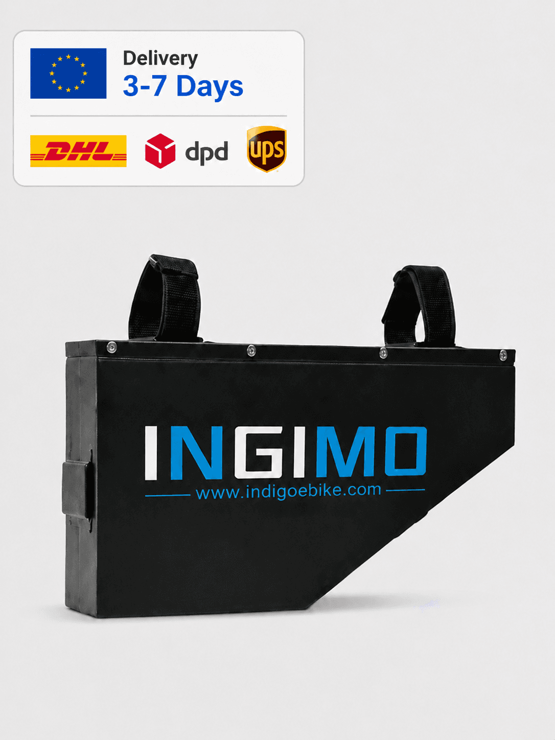 INGIMO triangle shape ebike lithium battery pack, EU warehouse 3-7 day delivery via DHL DPD UPS
