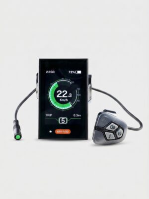 Bafang DPC18 color LCD display on ebike handlebar
