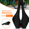 KOCEVLO KP02 lightweight carbon fiber bicycle saddle, ergonomic hollow seat for road gravel cycling, waterproof comfortable bike saddle with 1 year warranty