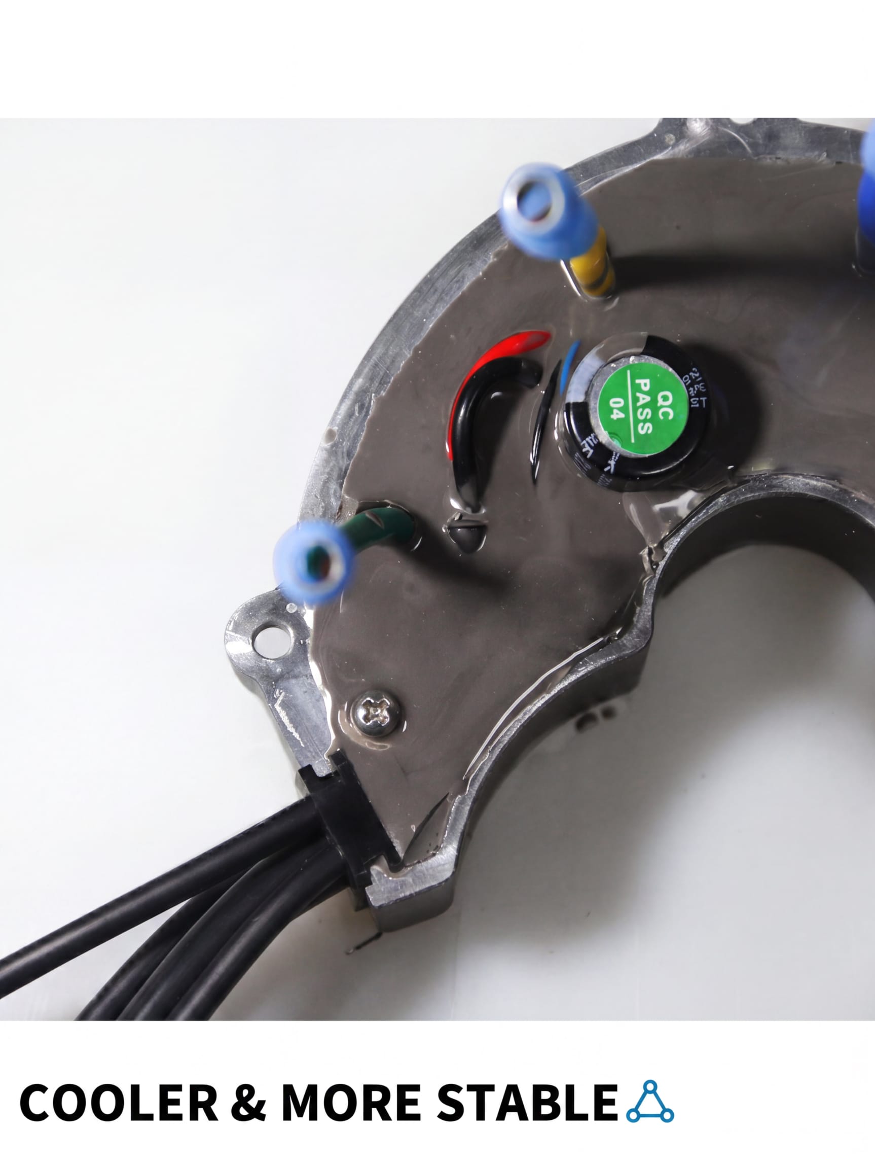 Close-up of fully sealed BAFANG e-bike mid motor controller with heat dissipation design, cooler and more stable performance, QC passed electric bike replacement controller
