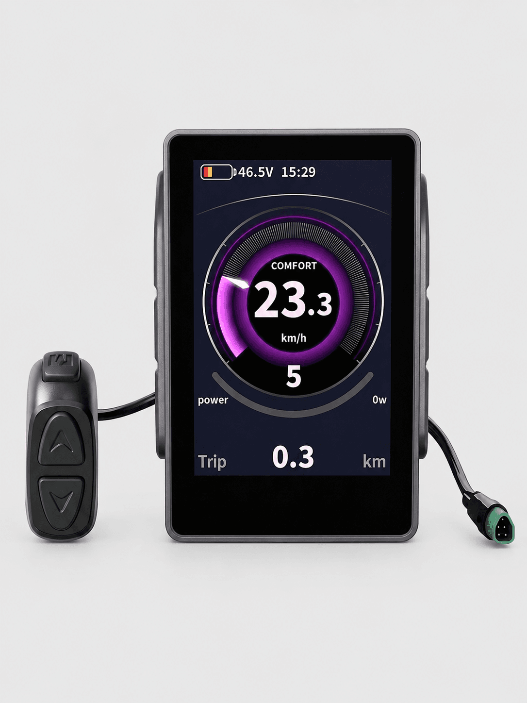 3.5 inch color TFT ebike display with handlebar switch, 5pin triangular CAN plug for Bafang BBS02B/BBS01B/BBSHD mid drive motor