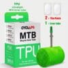 CYCLAMI MTB bicycle inner tube made of ultralight TPU material, available in sizes 24 inch 1.9-2.5, 26 inch 1.9-2.5, 27.5 inch 1.9-2.5, and 29 inch 1.9-2.5, with FV45 Presta valve, includes 2 tire patches, compatible with rim brakes and disc brakes, suitable for mountain bike and MTB tires.
