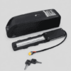 HL Hailong downtube removable electric bike lithium battery pack, complete with metal mounting base, XT60 discharge cable and anti-theft keys, compatible with 36V 48V 52V e-bike motor