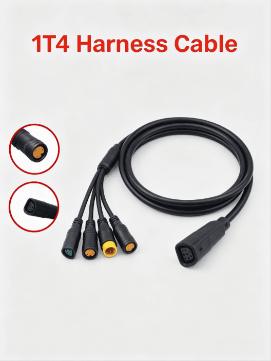 1200mm 1T4 CAN Bus Harness Cable for Bafang Mid Drive Motor