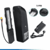 48V 17Ah 19.2Ah electric bike lithium battery pack, down tube removable ebike battery with 30A BMS, 5-pin connector, complete set with power charger for 100-1000W e-bike motor