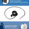 130X thumb throttle large button ergonomic design, 1600mm 3 pin SM connector cable, universal thumb speed control for ebike electric scooter