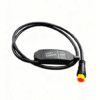 Coiled black SS01 shift sensor cable complete product shot for electric bike Bafang mid motor