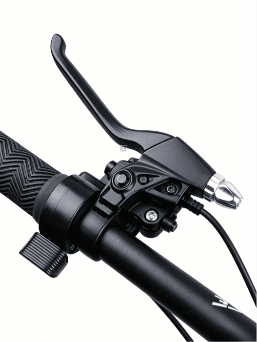 Real installation effect of Bafang aluminum brake lever on electric bike handlebar, complete vehicle display