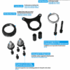 BAFANG mid motor mounting hardware with M6*40 extended hex screws, spacer gaskets, compatible with special frame BBSHD BBS02 conversion kits