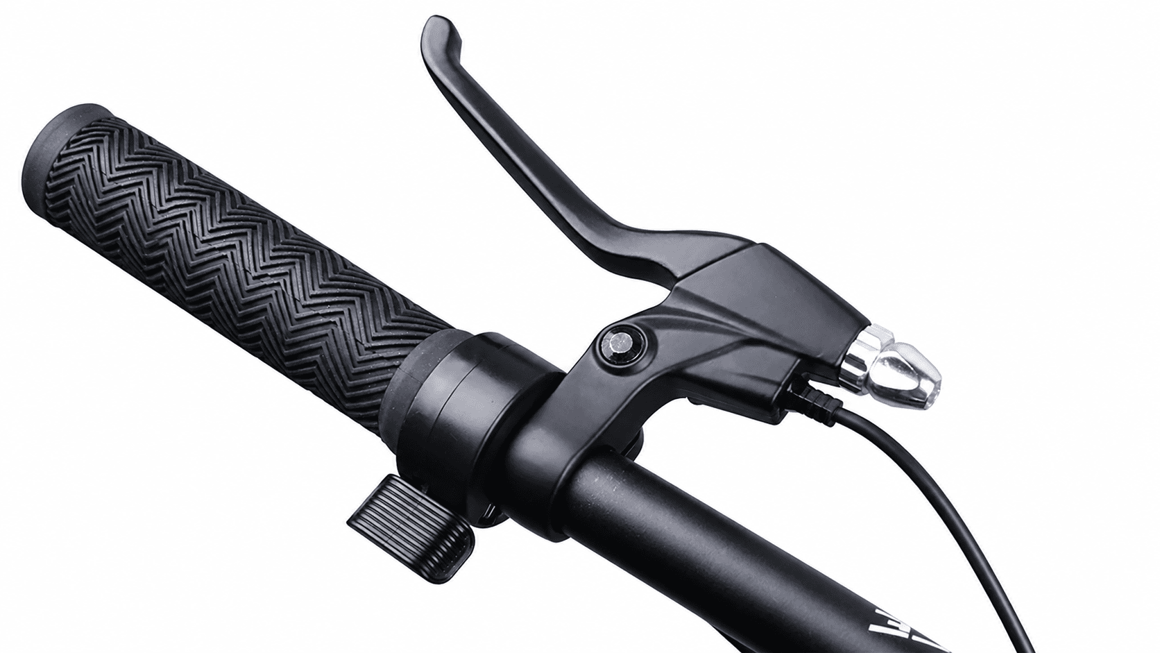 Bafang power cut brake lever mounted on electric bike handlebar with anti-slip rubber grip, full installation reference for e-bicycle