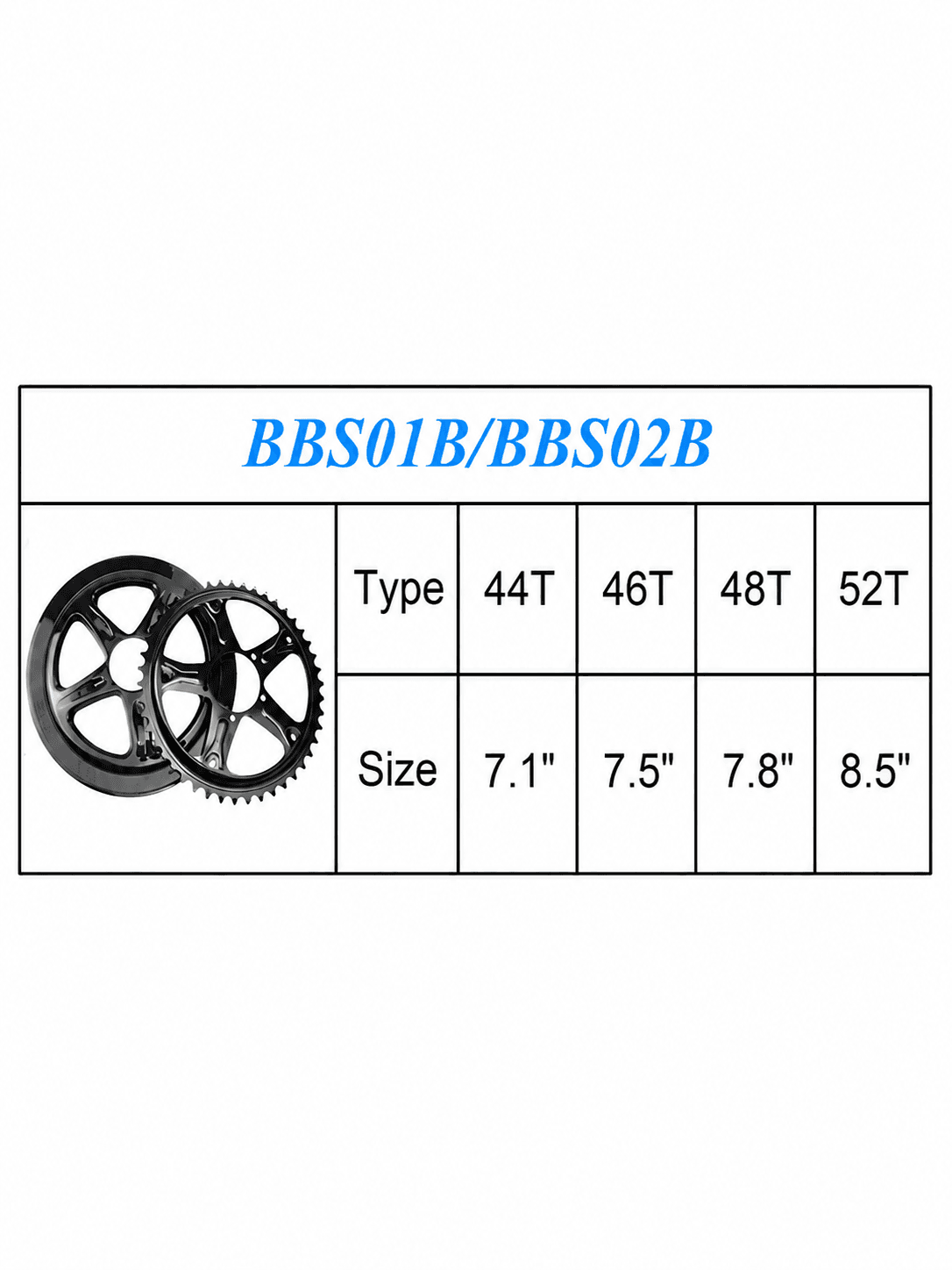BAFANG Mid Drive Chainring with Chain Guard for BBS01B BBS02B Conversion Kits | 44T 46T 48T 52T - Image 4
