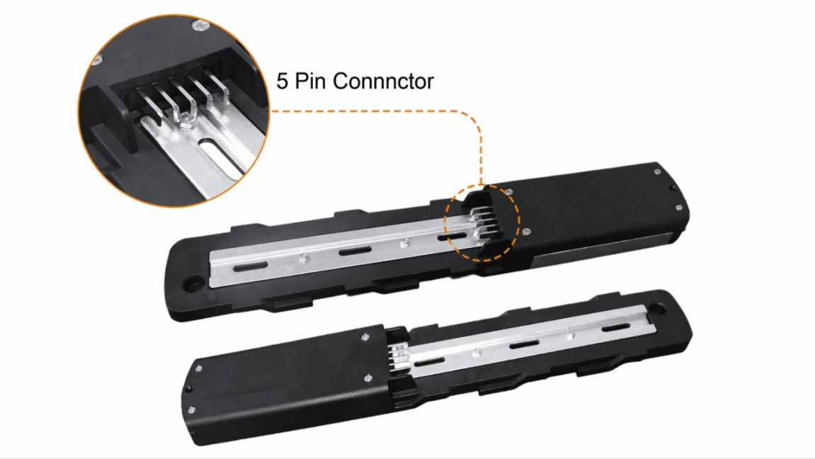 5-pin metal conductive connector mounting base for stable installation of Hailong electric bike battery