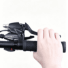 Close-up shot of holding Bafang electric bicycle brake handle, matching bike shift grip