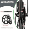 Detailed dimensions and offset measurements of the BAFANG 44T chainring with chain guard