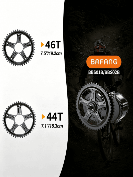 BAFANG Mid Drive Chainring with Chain Guard for BBS01B BBS02B Conversion Kits | 44T 46T 48T 52T - Image 8