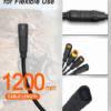 1200mm long extended length Bafang 1T4 ebus harness cable, flexible wiring for mountain ebike mid drive motor modification, full connector details display