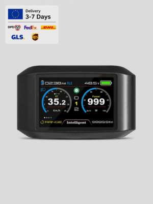 Bafang ebike LCD display with Bluetooth BLE intelligent control, showing speed, power, battery level and riding information for electric bike conversion kits