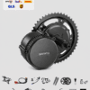 Bafang mid drive motor conversion kit with complete accessories including controller, chainring, crank arms and installation parts for electric bike upgrades