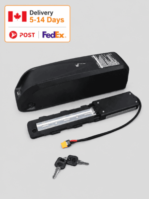 Hailong down tube lockable ebike lithium battery 48V, Canada FedEx 5-14 day delivery